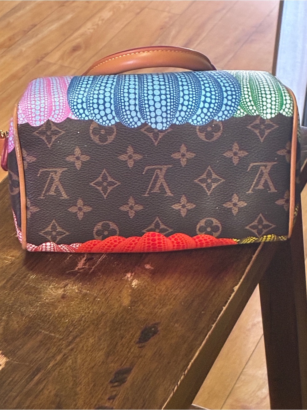 Louis Vuitton Monogram Satchel with Multicolor Pumpkin Print - Picture 9 of 11